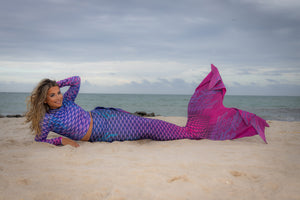 Lahaina Eco DiveTail  - pink purple mermaid