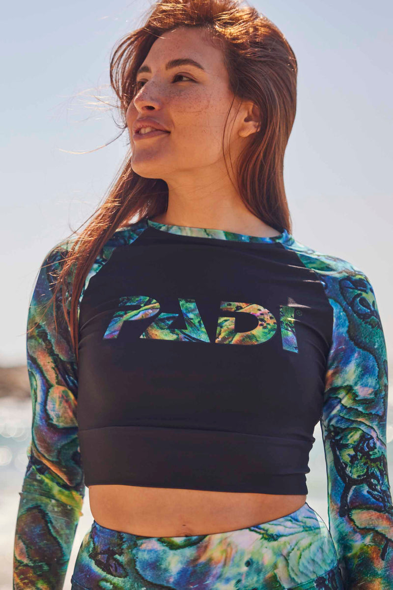 【SPYDER】 Women's Water Sports Crop Rash Guard / 追跡付 Body Glove Women's Undersea Modern Love Crop Rash Guard at