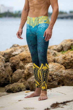 Men's Atlantean Royal Guard Swim Legging - Gold