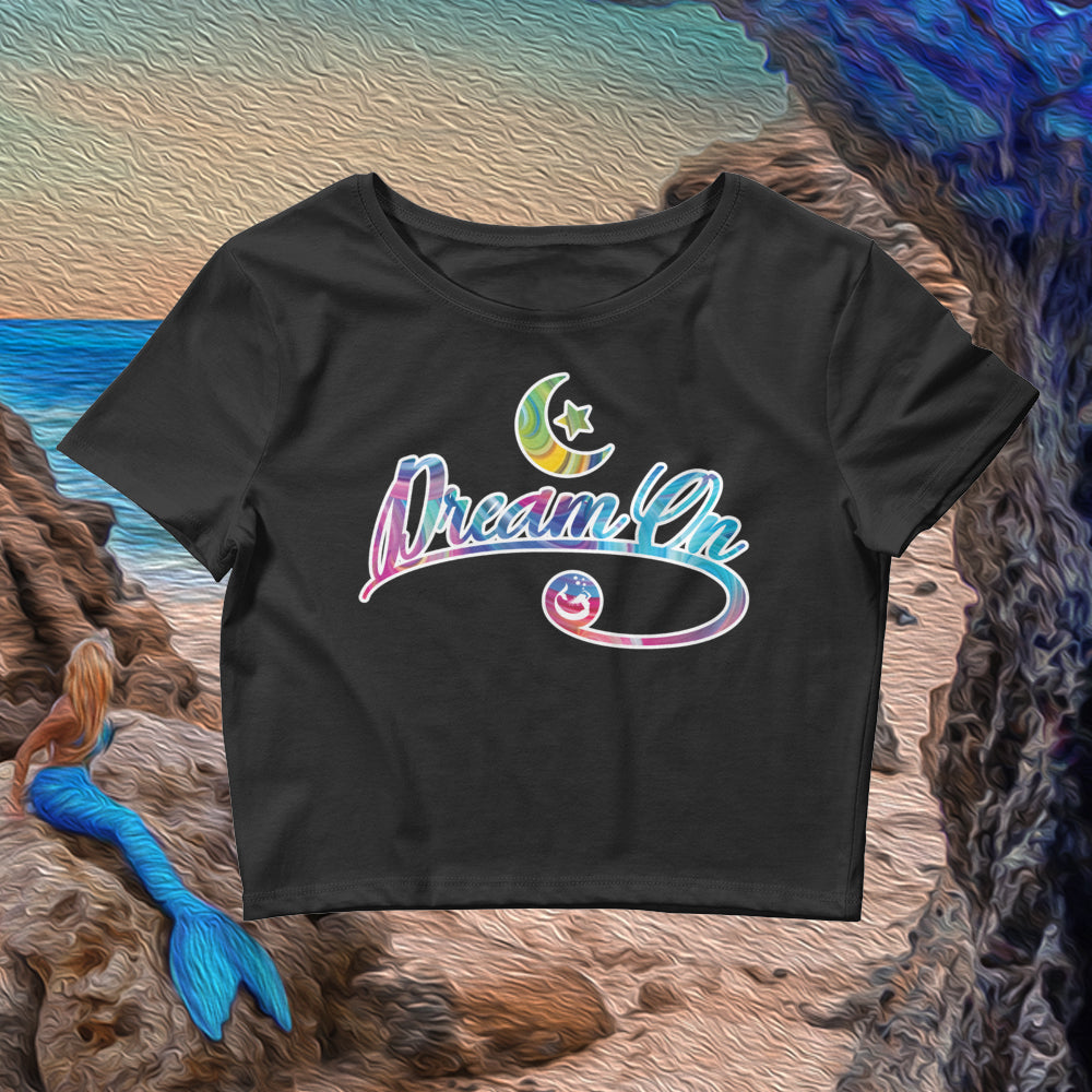 Mermaid Elle "Dream On" Women’s Crop Tee - Cape Cali