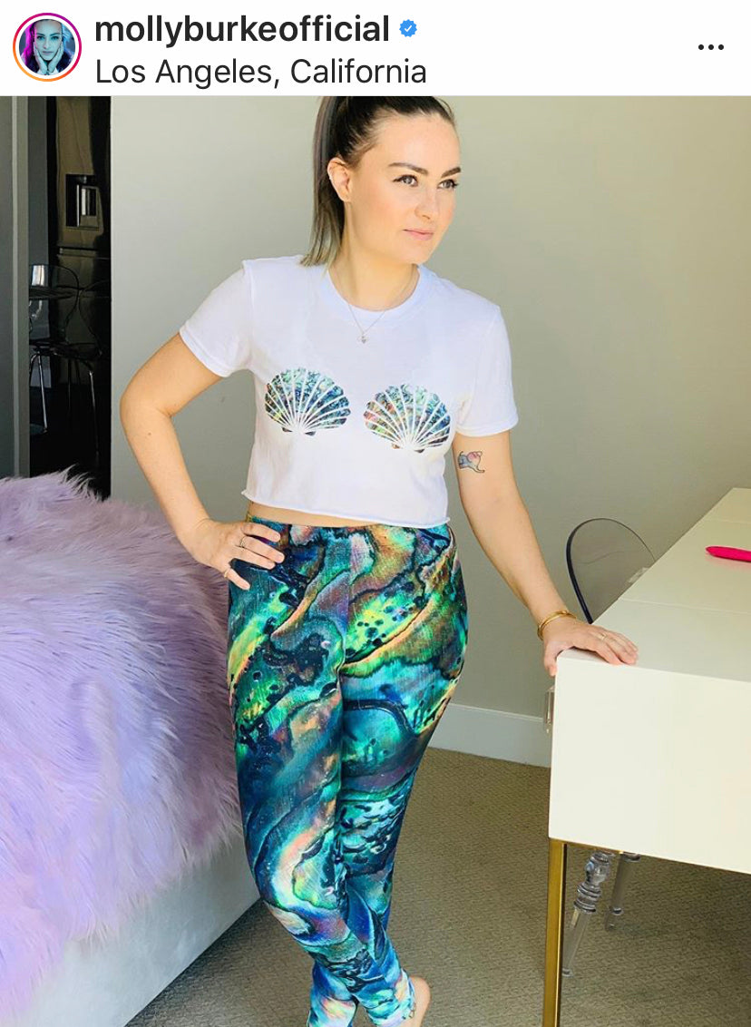 Abalone Shell Leggings by Cape Cali worn by Molly Burke