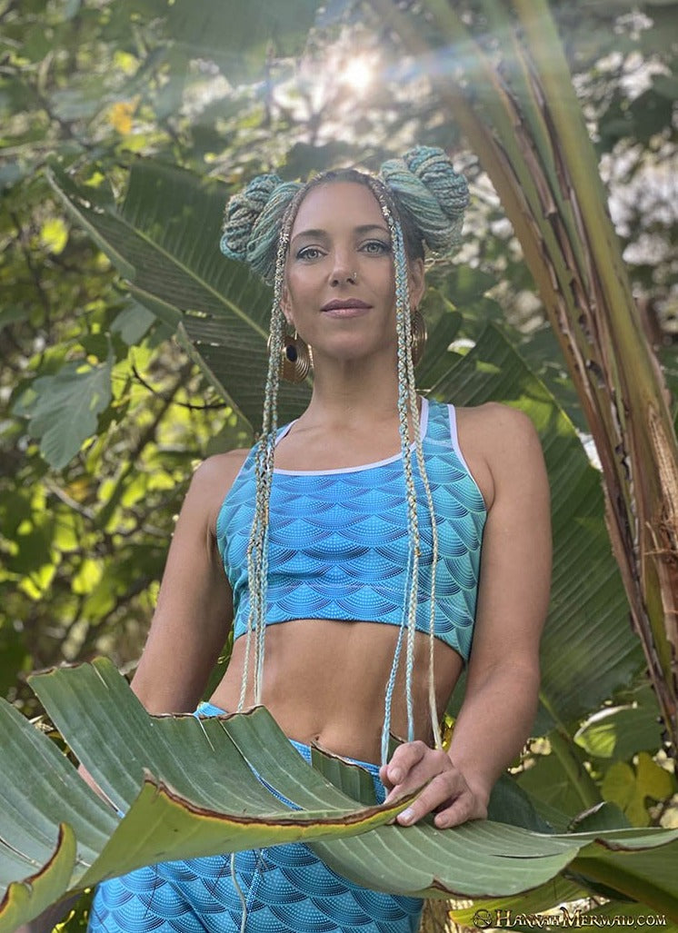 Hannah Mermaid Yoga Top - Bali Scales