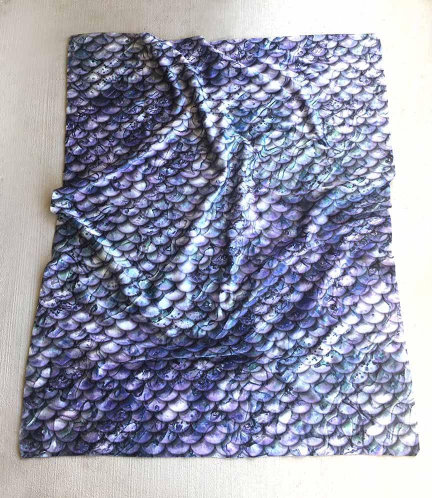 Sherpa Throw Mermaid Blanket - Ice Purple Scales