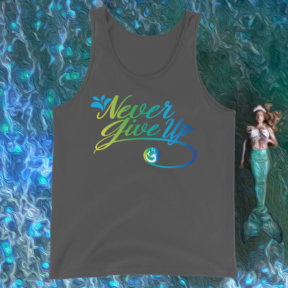 Mermaid Elle "Never Give Up" Unisex Tank Top - Cape Cali