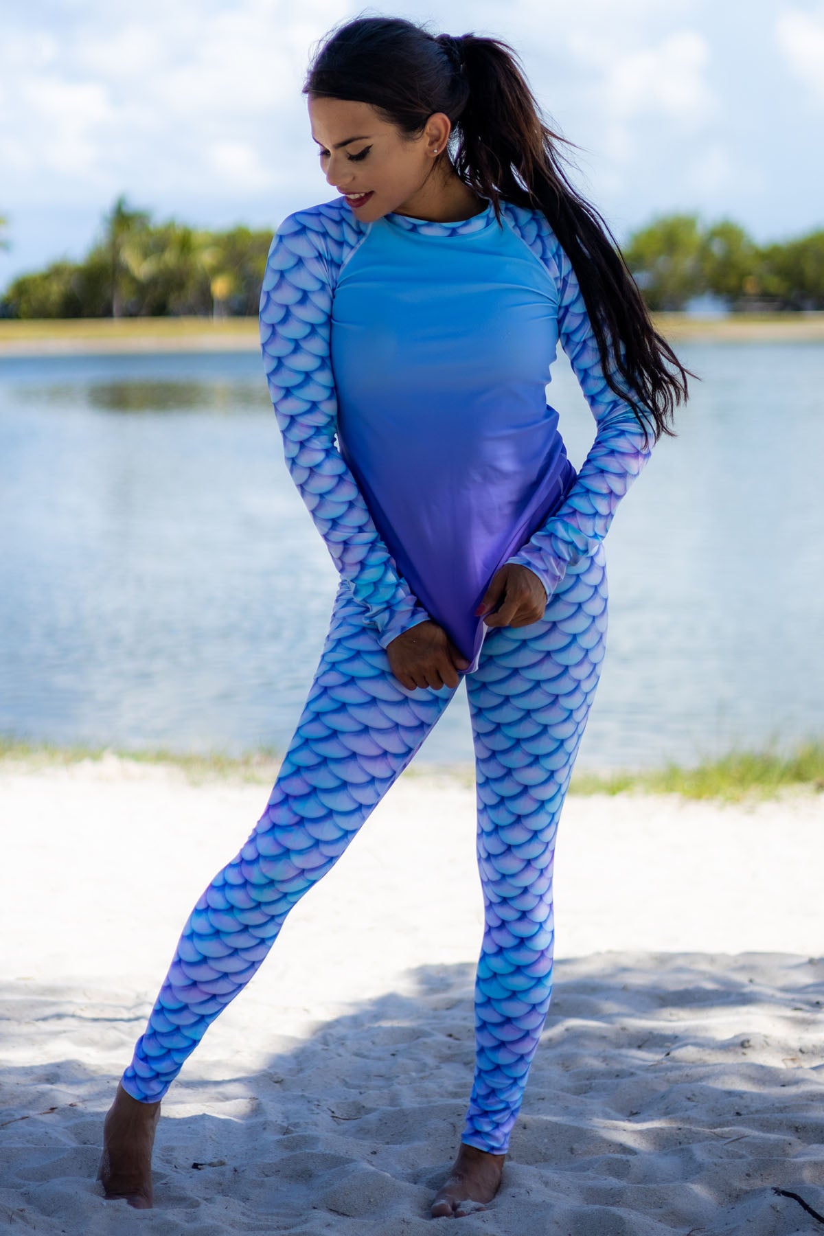 Pin by Oneonly on Selfie  Girls in leggings, Mermaid leggings, Leggings